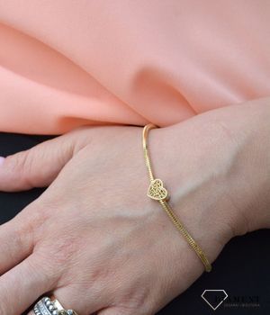 Złota zawieszka charms do bransoletki w kształcie serca ZA 6038. Modny charms do bransoletki. Ponadczasowa biżuteria w formie charmsów do bransoletki (1).JPG